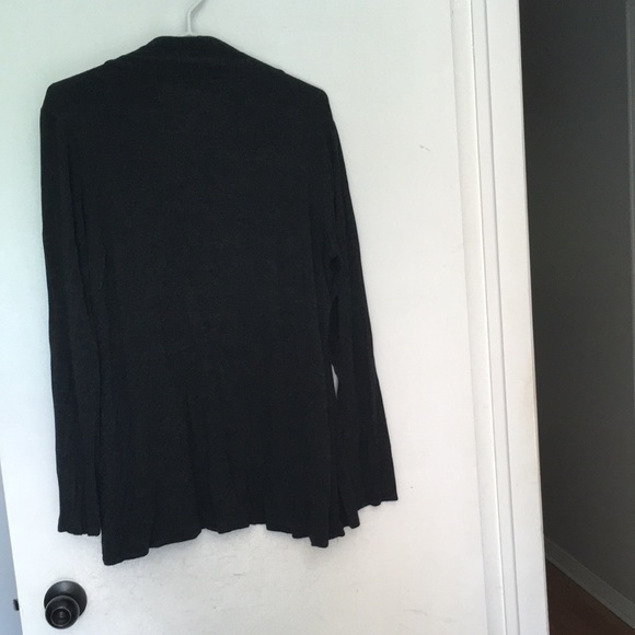 Dark gray open sweater. - Picture 5 of 5